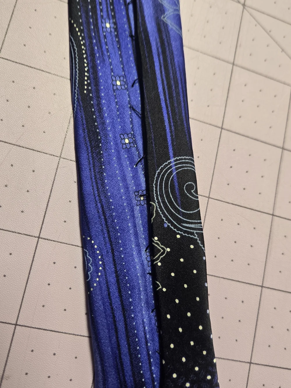 Stacy Adams 100% Silk Blue Black Paisley Men's Necktie 4